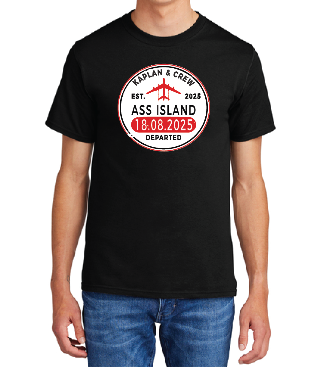 Ass Island Tee Black - LIMITED