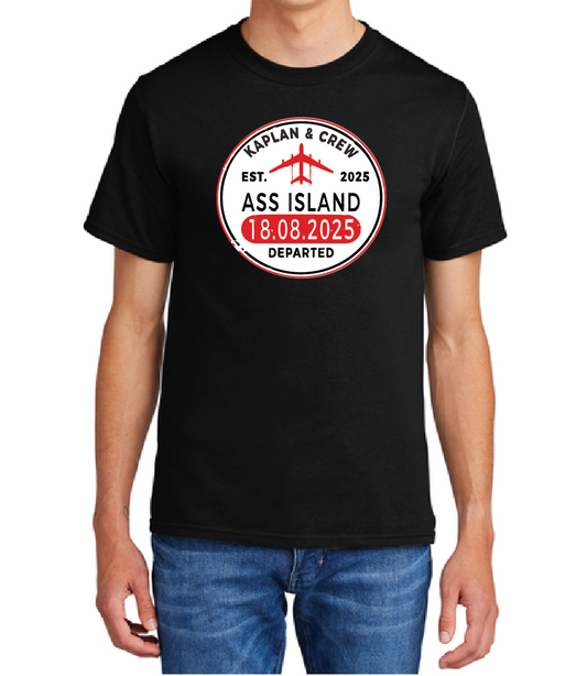 Ass Island Tee Black - LIMITED